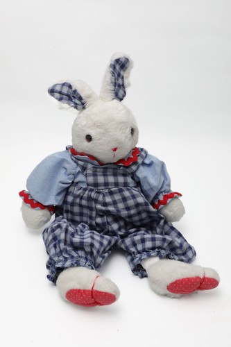 Peluche doudou lapin - , bleu