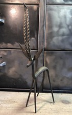 Sculpture Gazelle Antilope Laiton H 28,5 Cm