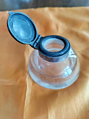 Ancien encrier verre - en,