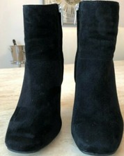 Karen Millen, Royaume-Uni 3, bottes cheville en daim noir, à peine portées  