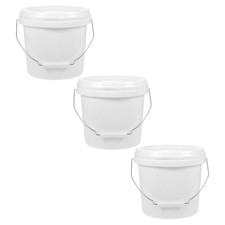  3 Pcs Contenant Peinture Seau Metal Avec Couvercle Récipient De Pigments