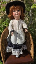 Antique Rare 20" UNIS France Bisque Doll Sleepy Eyes Composition Body Circa 1920
