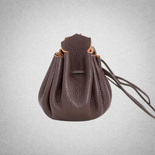 Bourse Médiévale Cuir Marron