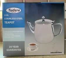 Théière en acier inoxydable 2,0 litres base à induction Tudere garantie 25 ans