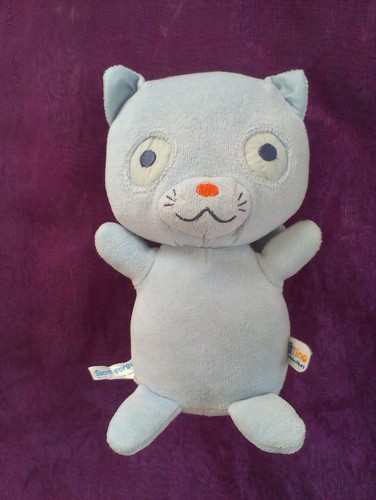 Doudou chat bleu gros yeux - doudou,