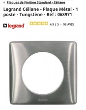 Plaque INTERRUPTEUR LEGRAND