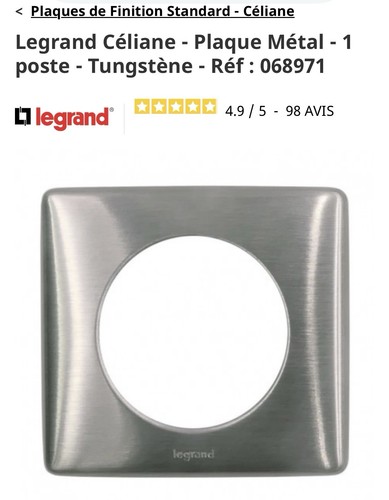 Plaque interrupteur legrand - plaque,