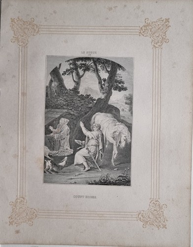 C1850 victorien imprimé comte - c1850,