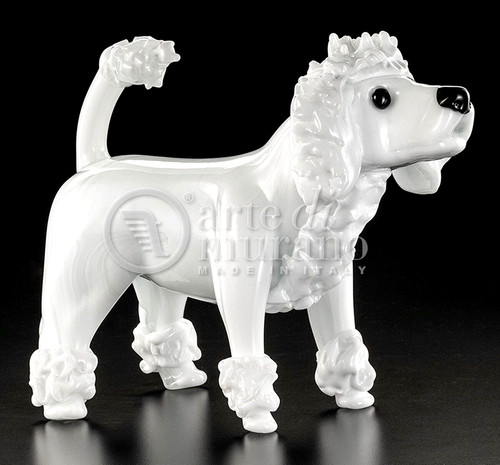 Statuette chien caniche verre - caniche,