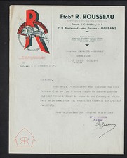 ORLEANS (45) PRESSE à PAILLE & FOIN "R. ROUSSEAU / E. CADIER Gérant" en 1937