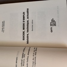 Suicide mode d'emploi histoire, technique, actualité. - Guillon C