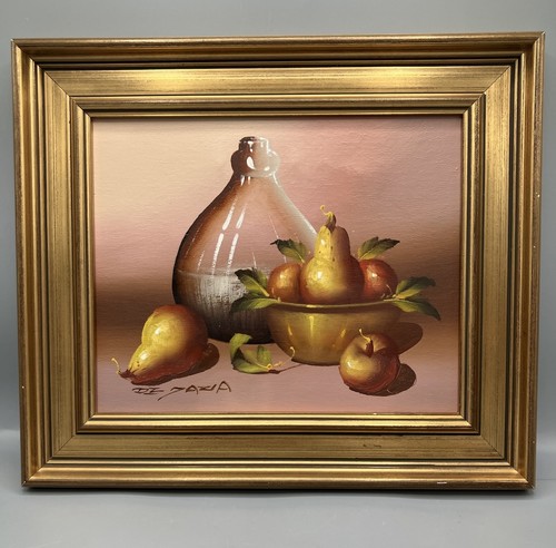 Tableau vintage huile - tableau, sur