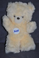 🍀Doudou Ours JOUAL Beige Blanc Cassé Bär Bear Peluche 39 Cm Vintage 100% NEUF
