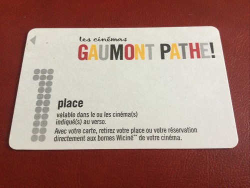 Telecarte carte cinema - telecarte,