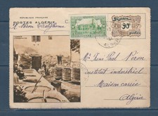 Algérie Française carte lettre entier postal  1939 avec complément voyagée 1941