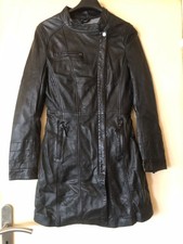 Manteau en cuir noir "Oakwood"