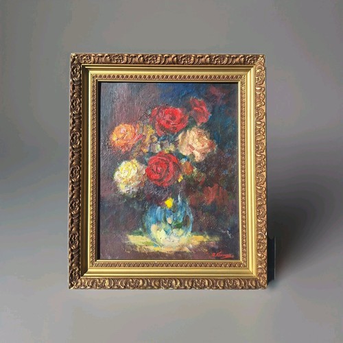 Peinture ancienne hsp fleurs - ancienne,