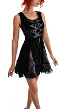 Robe en Velours Corset Gothic