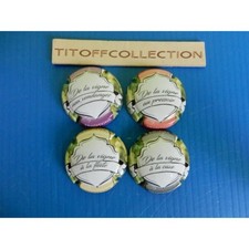 la série de 4 capsules de champagne générique vigne a la cave