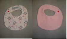 bavoir bébé fait main 0/6 mois avec des fées