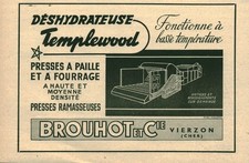 Publicité ancienne Brouhot et Cie matériel agricole 1955 issue de magazine