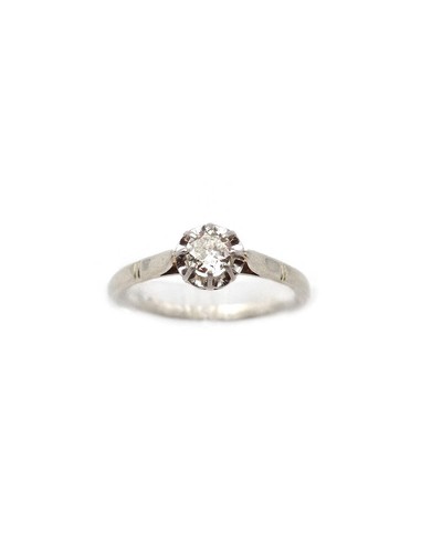 Bague solitaire diamant - , 0,23