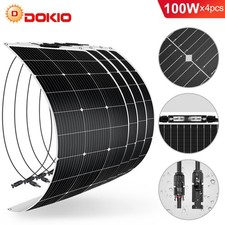 Dokio 12V 400W Panneaux flexibles solaires étanche à l'eau pour camping-car