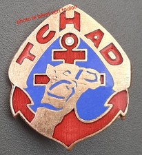 Insigne RMT 2° DB Régiment de Marche du Tchad émail post WW2 ORIGINAL BADGE