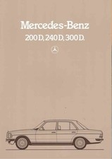 Catalogue Brochure Mercedes 200D / 240D / 300D W123 06/1983 France