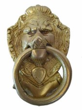 Laiton Lion Motif Porte