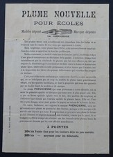 Publicité 1896 Plume BLANZY