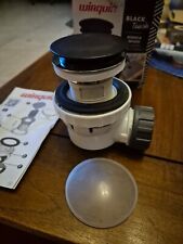 Wirquin 30722863 Ensemble bonde et siphon ultra compact Quick-clac Noir Neuf 