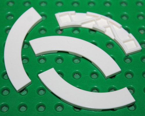 Lego white tile 4x4 with - white,
