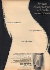 PUBLICITE 1969 Gaine PLAYTEX avec lycra paraissez 3kgs plus mince