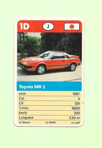 Carte toyota mr 2 - carte,