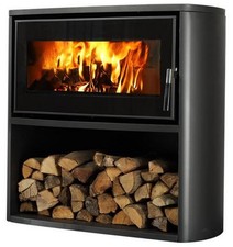 supra poêle à bois 7.7kw noir fr9010570b laslo bûcher