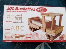 Jeu de construction en bois (200 buchettes) 3 ans / 98 cm·Très bon état·Aloya
