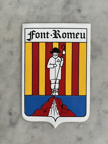 Autocollant vintage font romeu - autocollant,