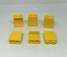 LEGO : 6x Panneau 1 x 2 x 2 - Réf 87552 jaune - Set 3221 31120 4204