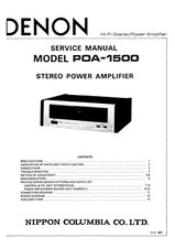 Manuel De Service Pour Denon POA-1500