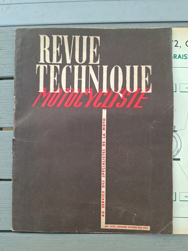 Revue technique moto 1949 - technique,