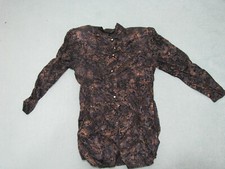 HAUT FEMME VESTE HIGH GLAMOUR NOIR OR ÉPAULETTES BOUTONS DORÉS