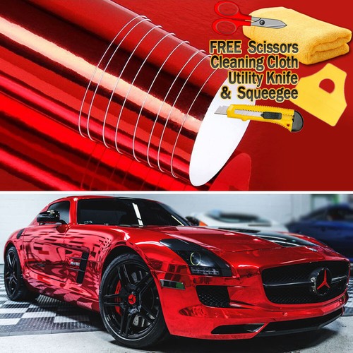 Red chrome mirror - 24",