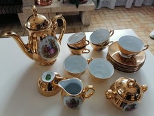 Service à café thé notif marquise galante Théière + pot+ sucrier + 8 tasses