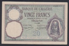 (FR1) Billet ALGERIE 20 Francs