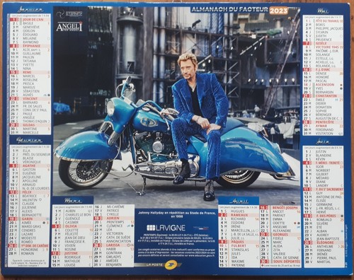 Johnny hallyday rare almanach - hallyday,