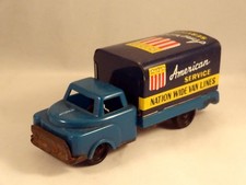 Ancien jouet camion tôle transport livraison American Service Nation Wide Van 