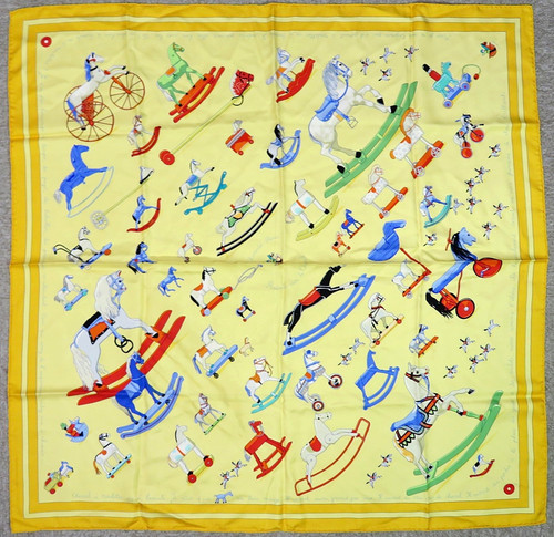 Authentique foulard jaune - , 100%