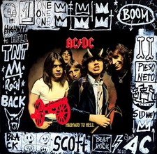 SPACO signed AC/DC HARD ROCK tableau pop street ART graffiti french paint AcDc