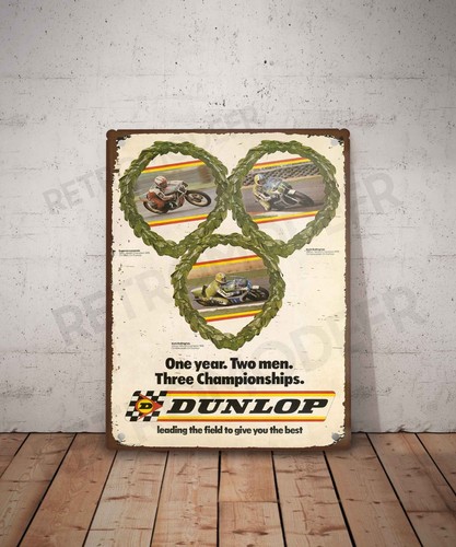 Plaque métal vintage dunlop - plaque,